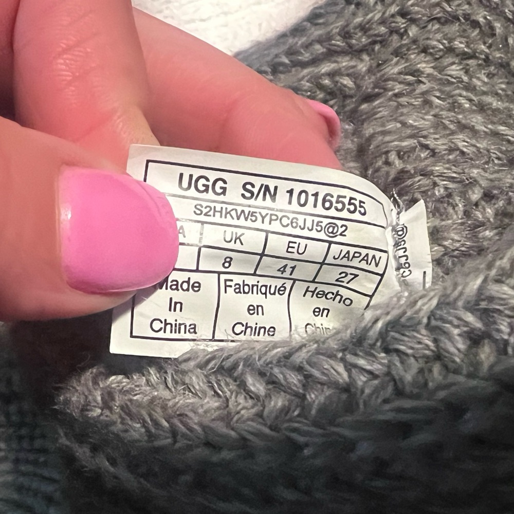 Gray Slouchy Uggs With Accent Buttons - image 3